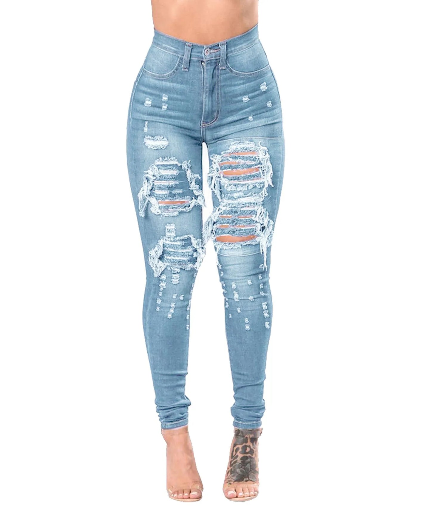 Women's Ripped Style Stretchy Jeans Collection