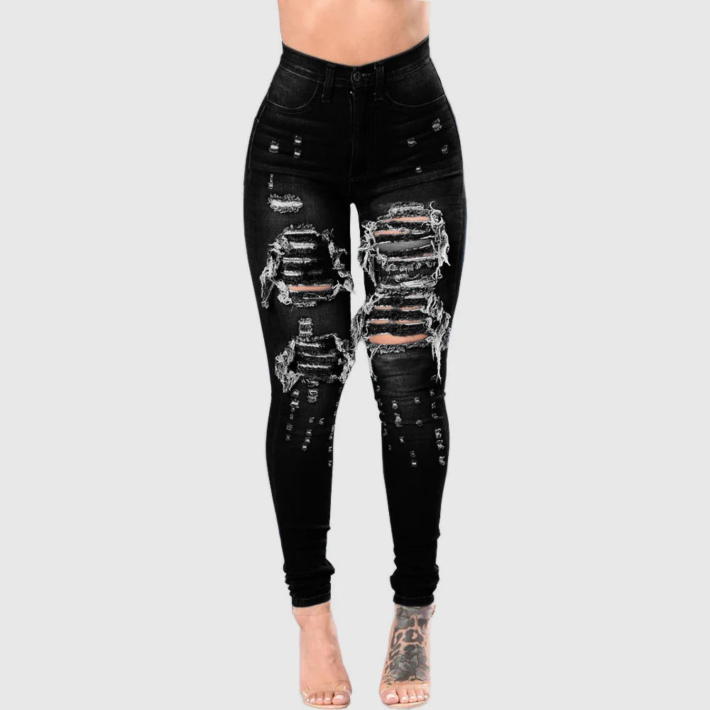 Women's Ripped Style Stretchy Jeans Collection
