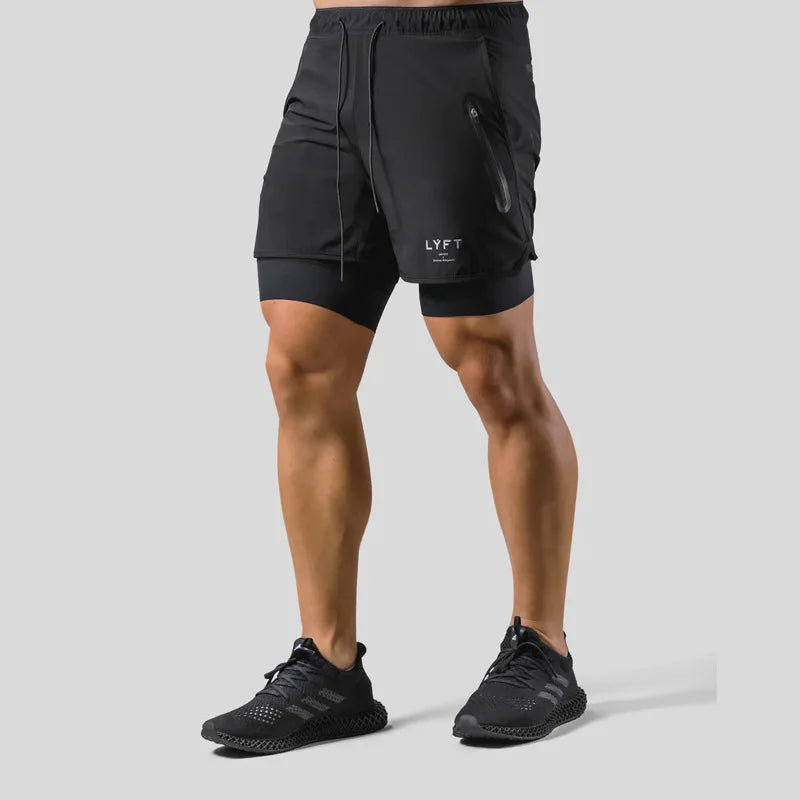 Men's LYFT 2-in-1 Fitness Compression Shorts Collection