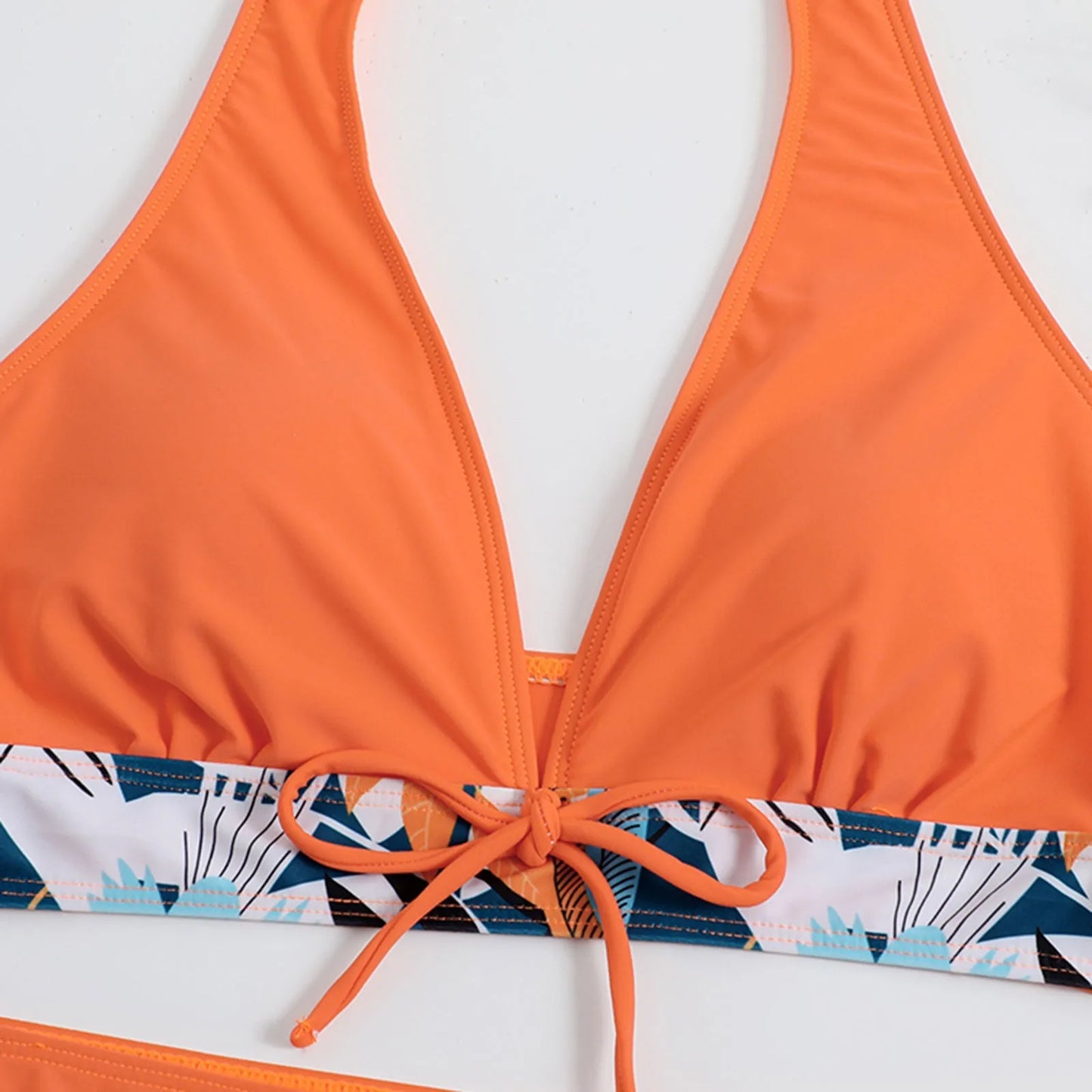 Retro Leaf Print Bikini Collection