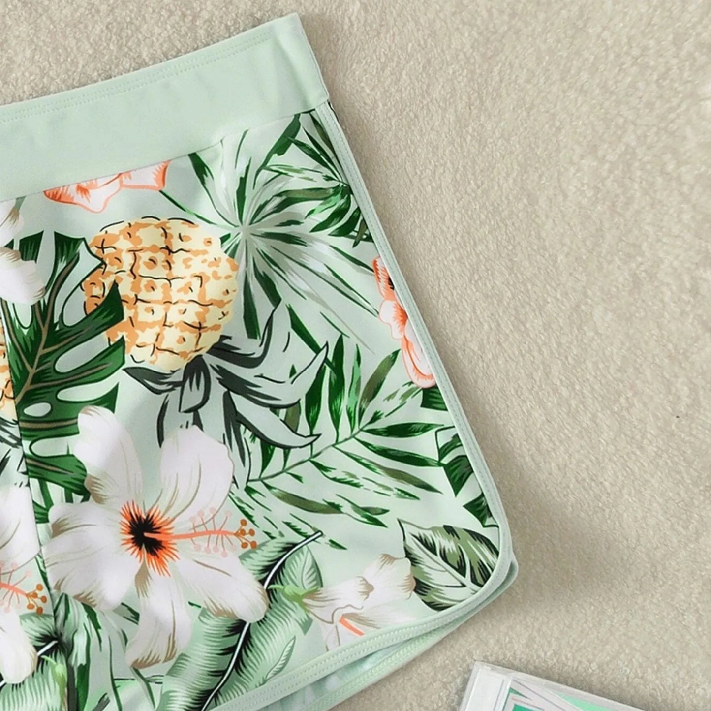 Retro Leaf Print Bikini Collection