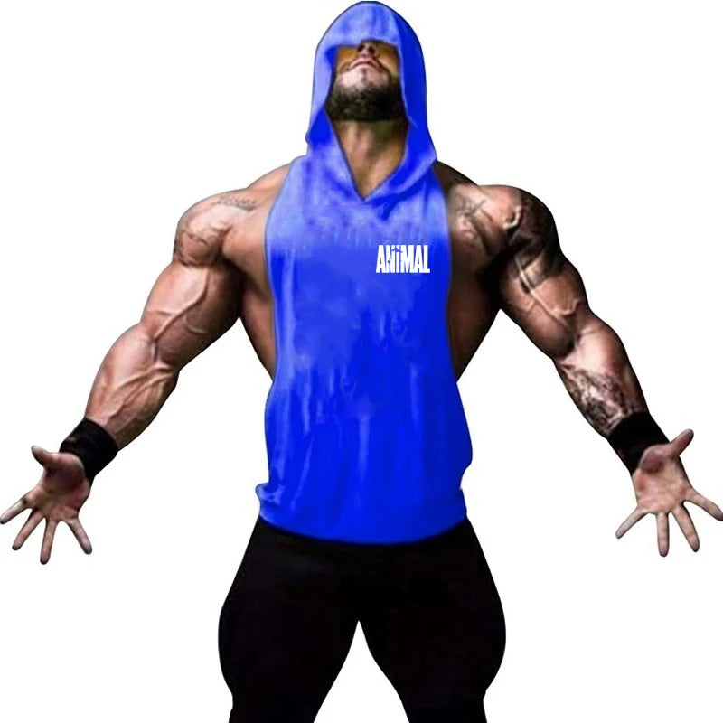Men's ANIMAL Fitness & Bodybuilding Hood Tank Collection