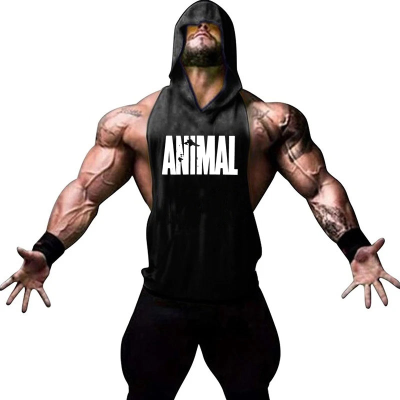 Men's ANIMAL Fitness & Bodybuilding Hood Tank Collection