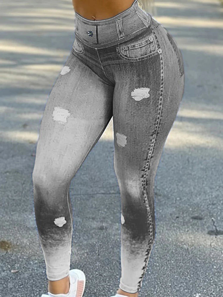 Women's Denim Style Leggings Collection