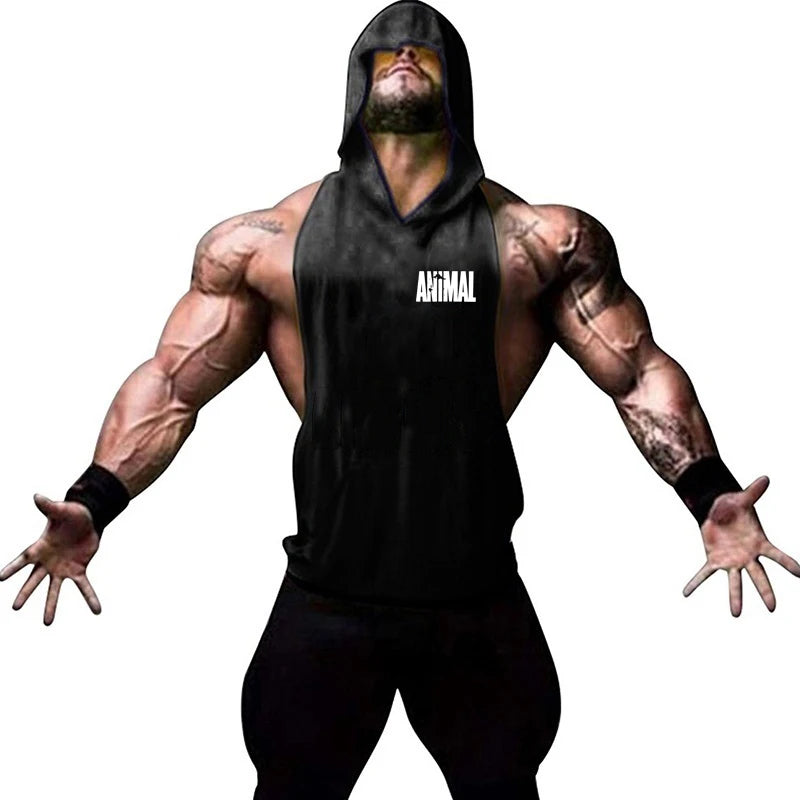 Men's ANIMAL Fitness & Bodybuilding Hood Tank Collection
