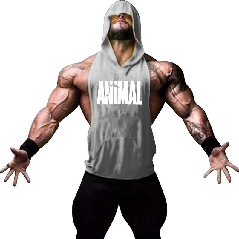 Men's ANIMAL Fitness & Bodybuilding Hood Tank Collection