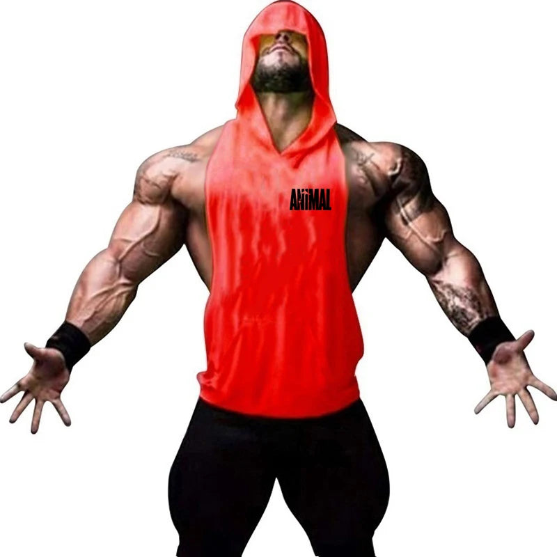 Men's ANIMAL Fitness & Bodybuilding Hood Tank Collection