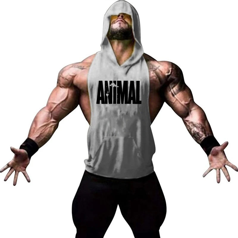 Men's ANIMAL Fitness & Bodybuilding Hood Tank Collection