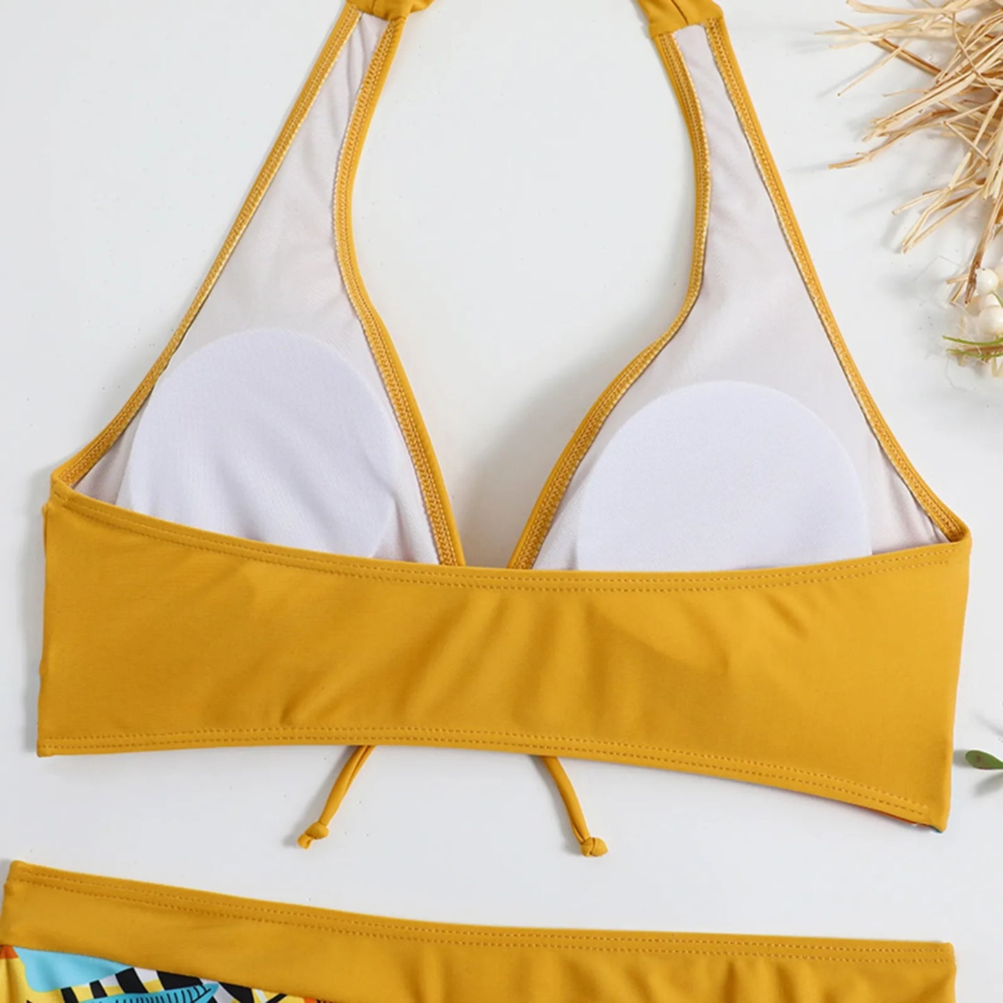 Retro Leaf Print Bikini Collection