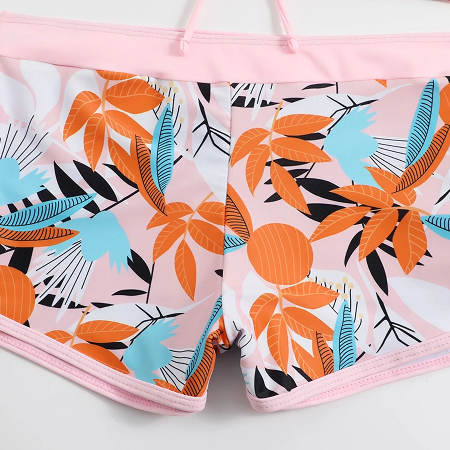 Retro Leaf Print Bikini Collection
