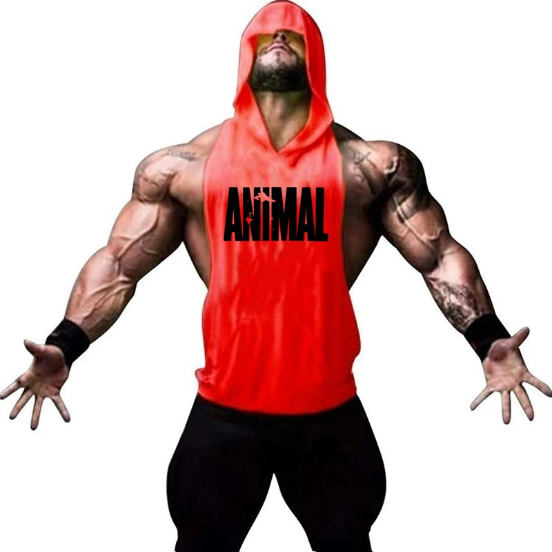 Men's ANIMAL Fitness & Bodybuilding Hood Tank Collection