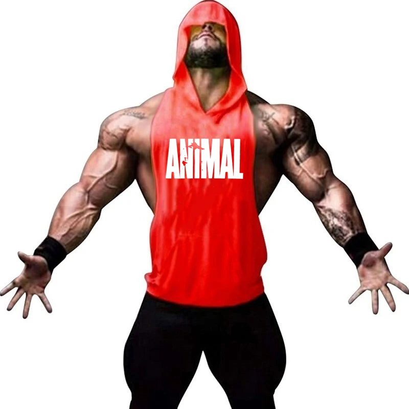 Men's ANIMAL Fitness & Bodybuilding Hood Tank Collection