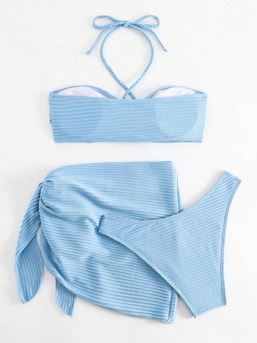 Three Piece String Bikini Skirt Swimsuit Collection