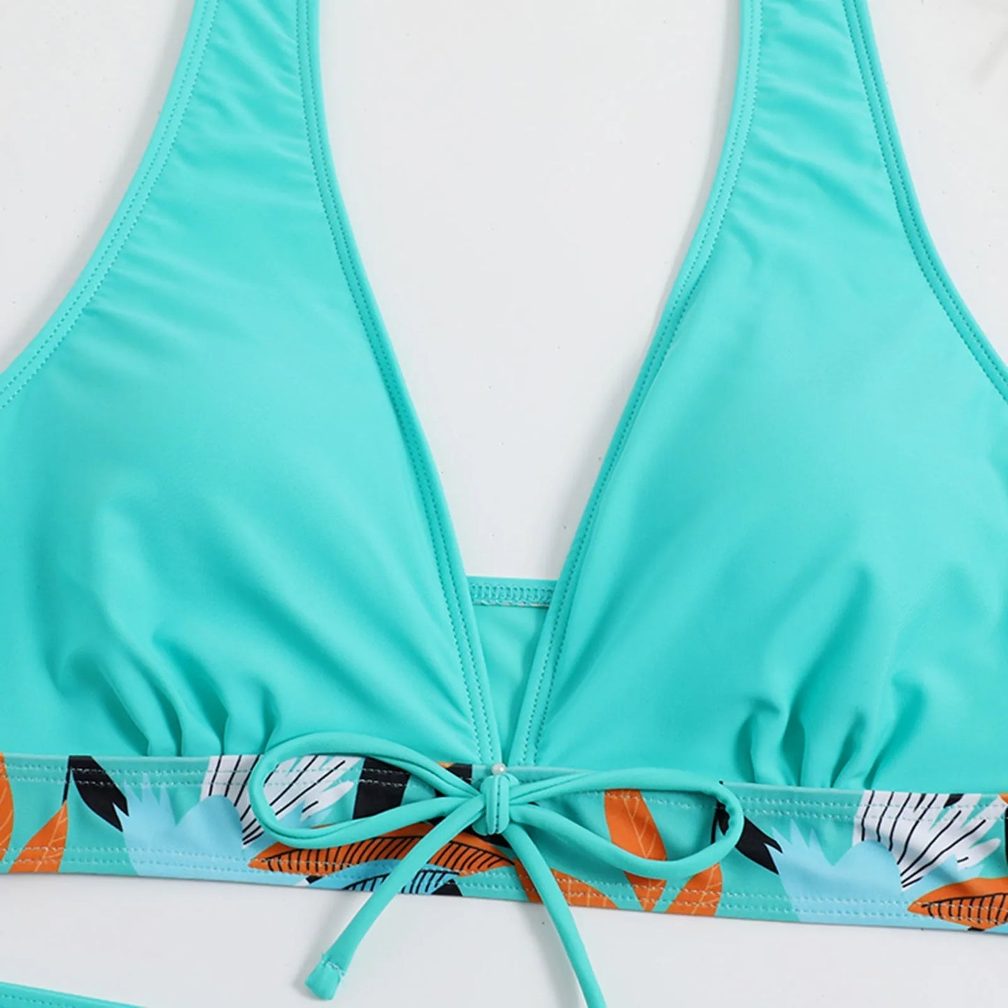 Retro Leaf Print Bikini Collection