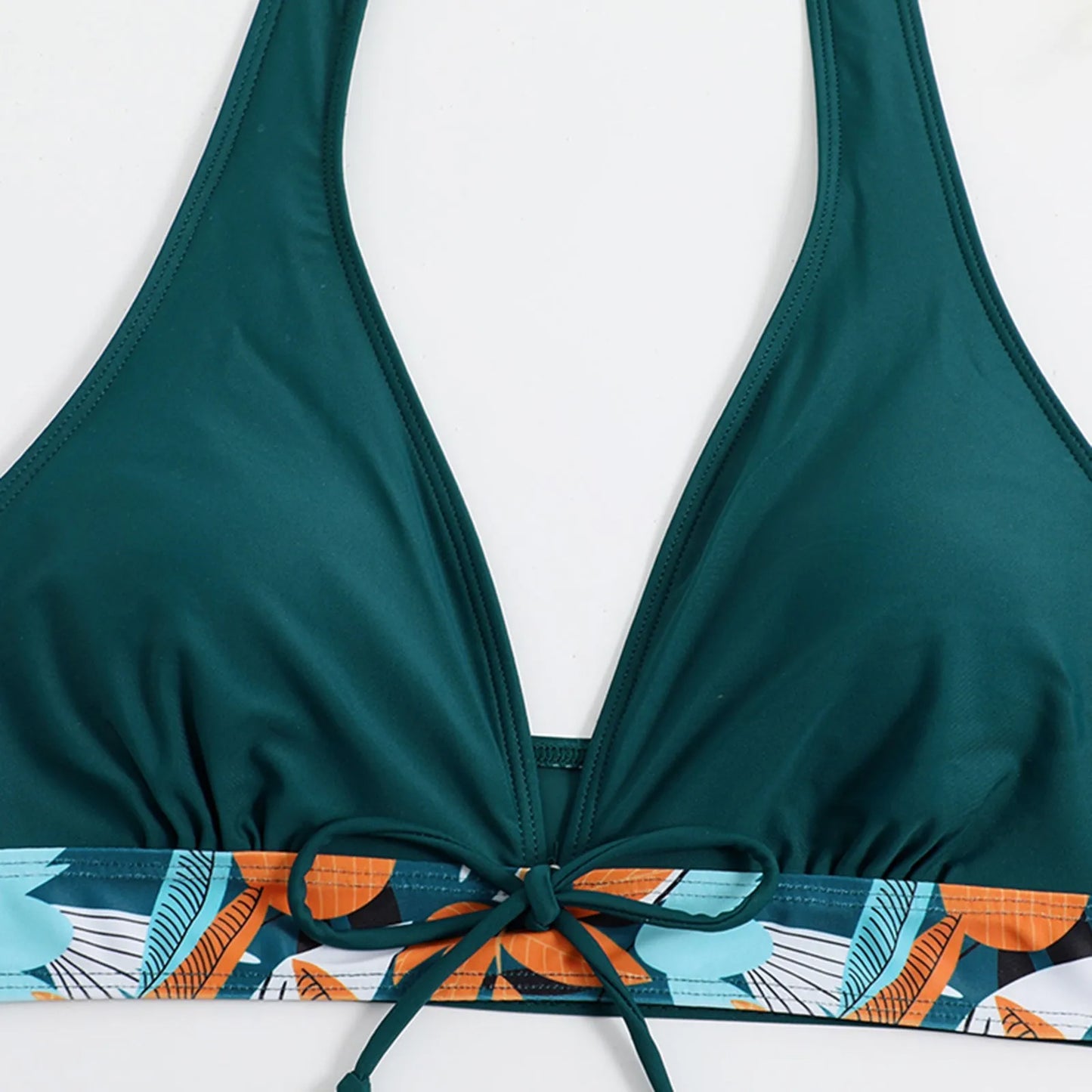 Retro Leaf Print Bikini Collection