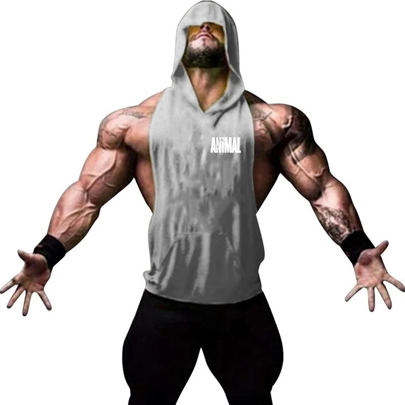 Men's ANIMAL Fitness & Bodybuilding Hood Tank Collection