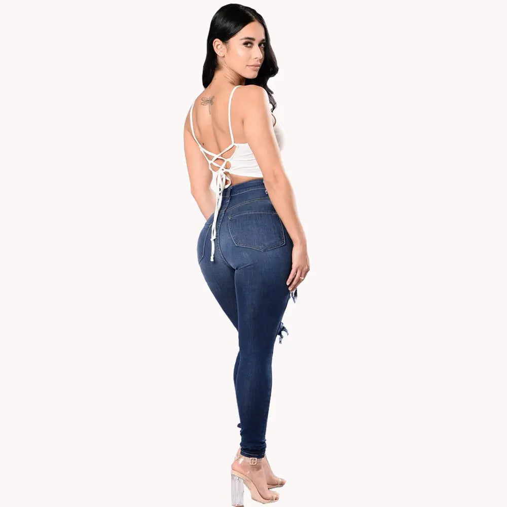 Women's Ripped Style Stretchy Jeans Collection
