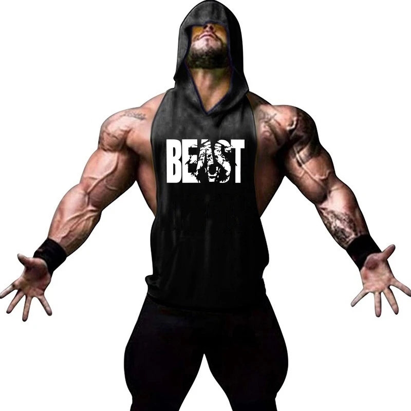 Men's ANIMAL Fitness & Bodybuilding Hood Tank Collection