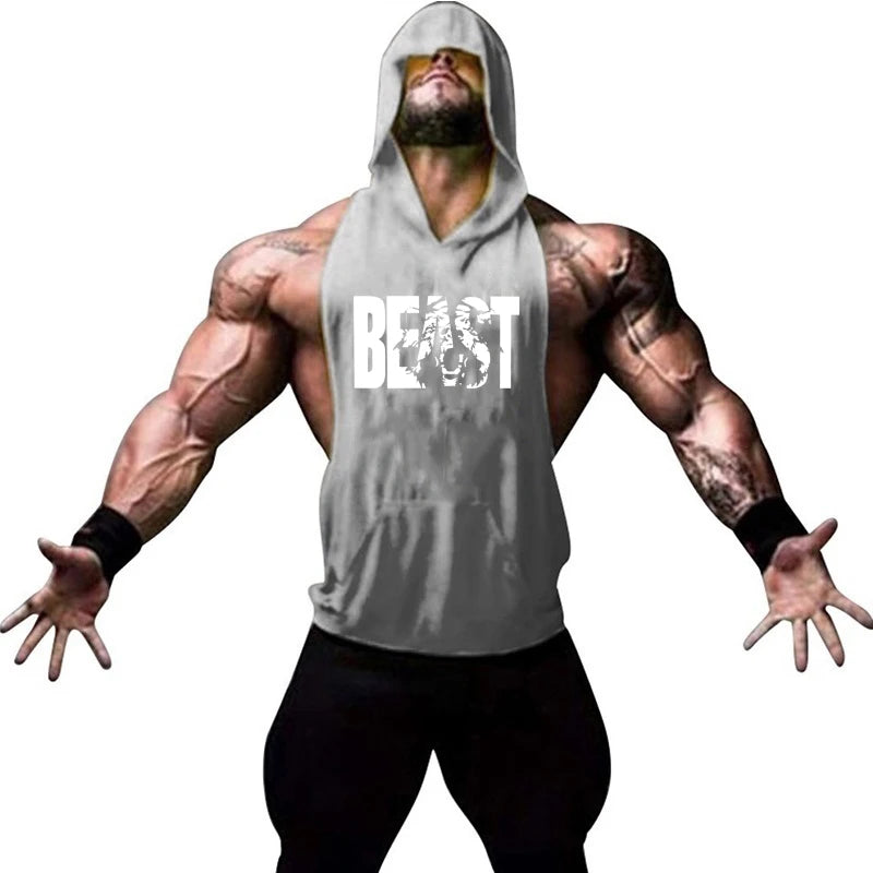 Men's ANIMAL Fitness & Bodybuilding Hood Tank Collection