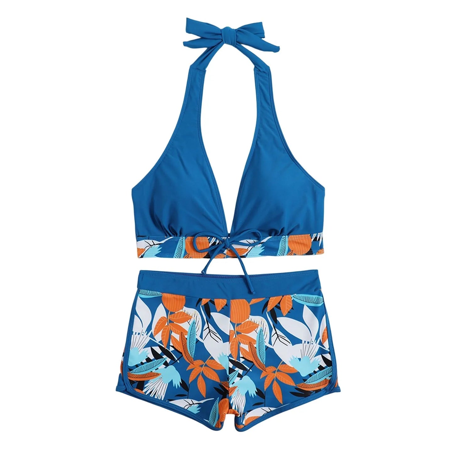 Retro Leaf Print Bikini Collection