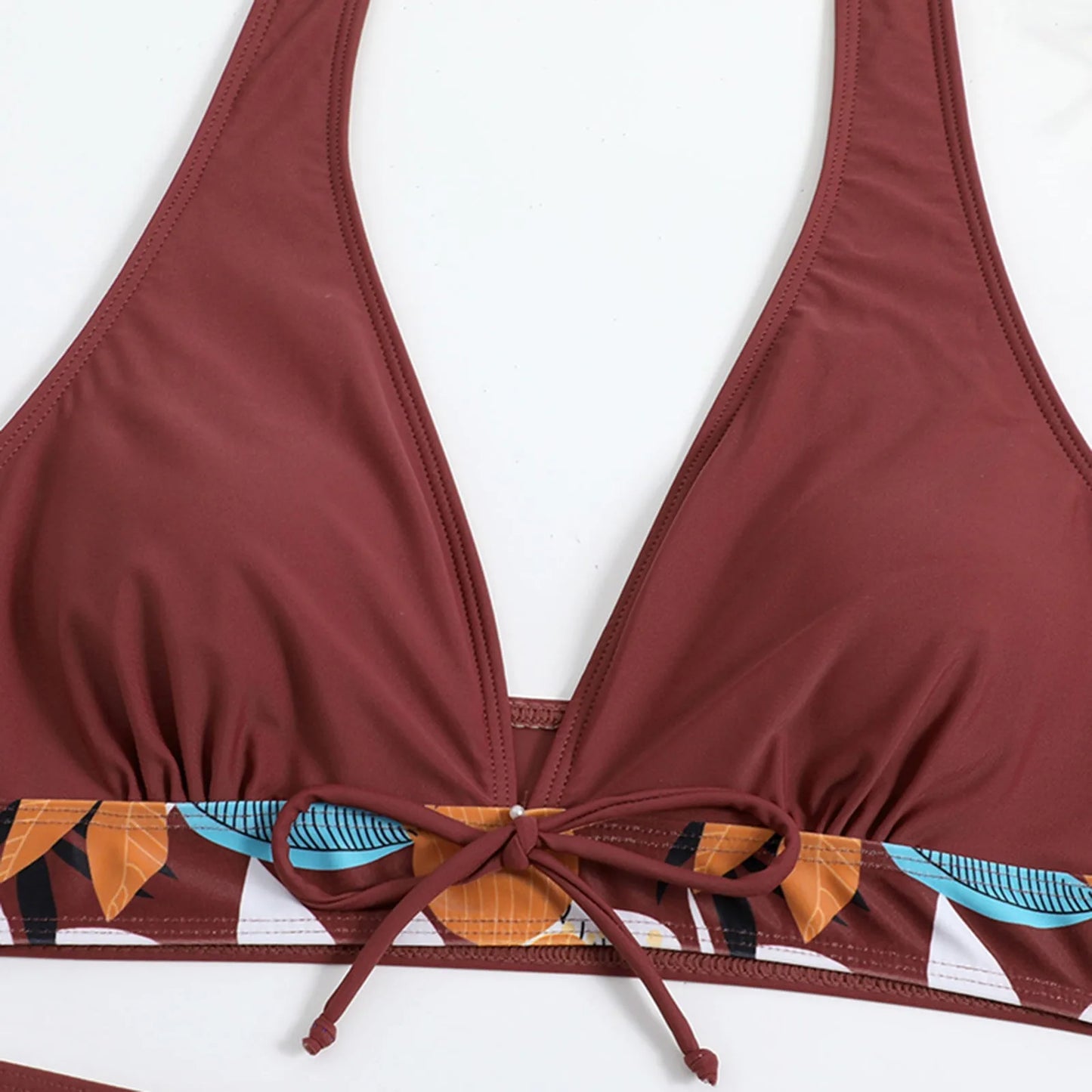 Retro Leaf Print Bikini Collection