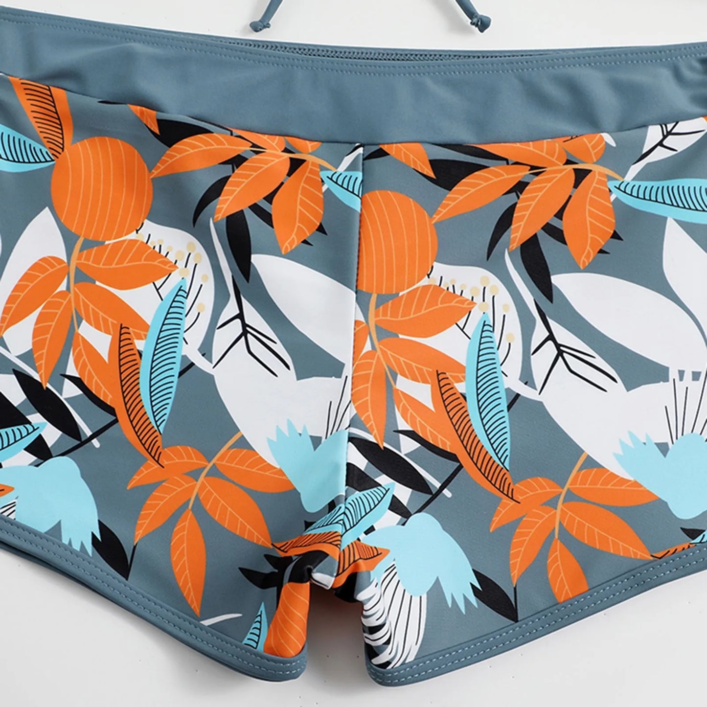 Retro Leaf Print Bikini Collection