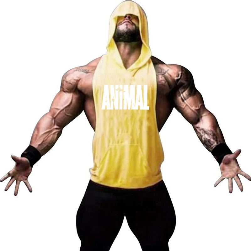 Men's ANIMAL Fitness & Bodybuilding Hood Tank Collection