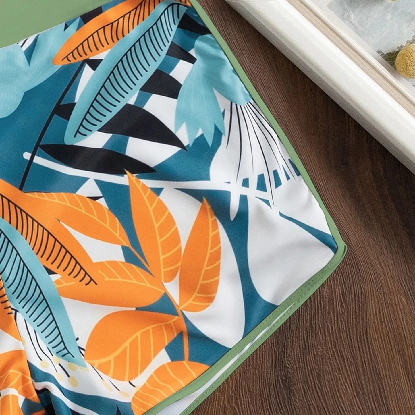 Retro Leaf Print Bikini Collection