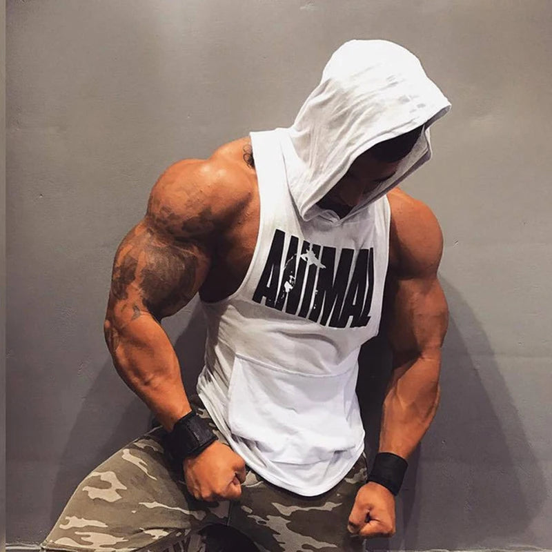 Men's ANIMAL Fitness & Bodybuilding Hood Tank Collection