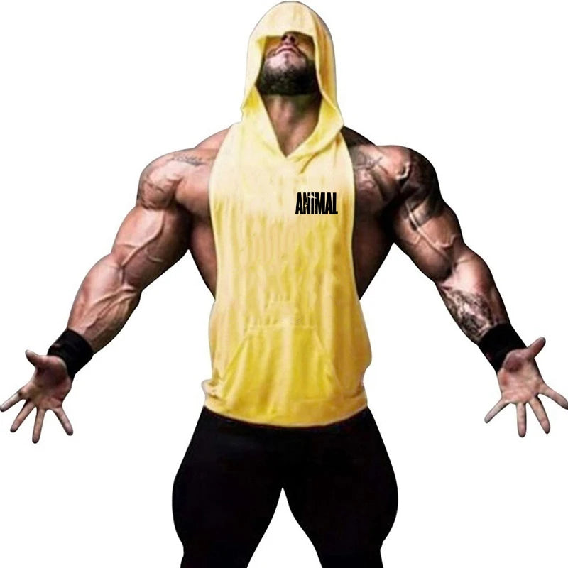 Men's ANIMAL Fitness & Bodybuilding Hood Tank Collection