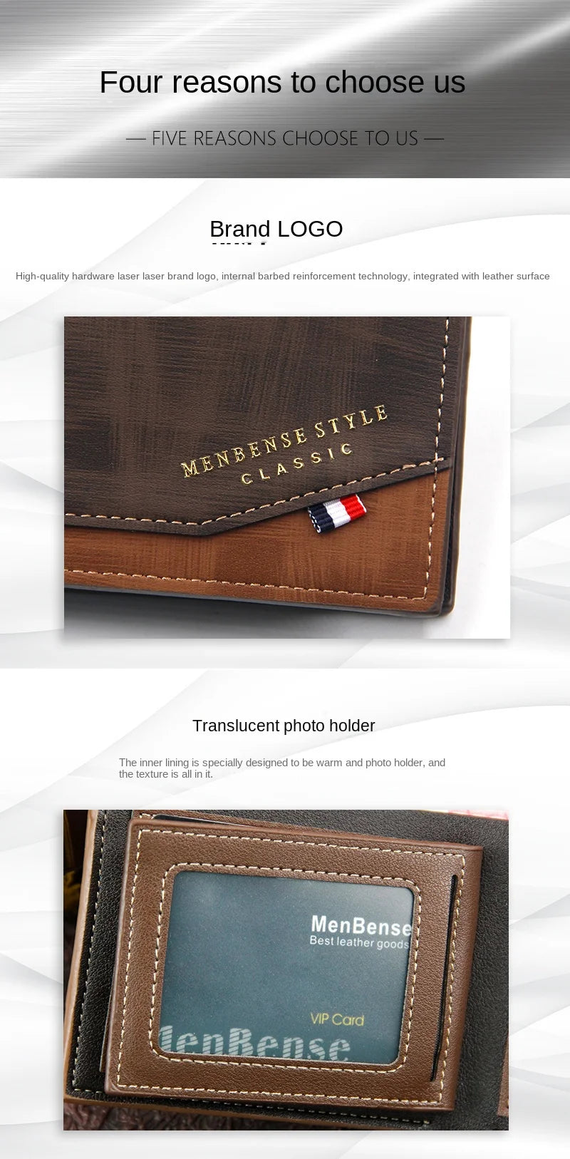 Men's Short Frosted Large Capacity Leather Wallet Collection