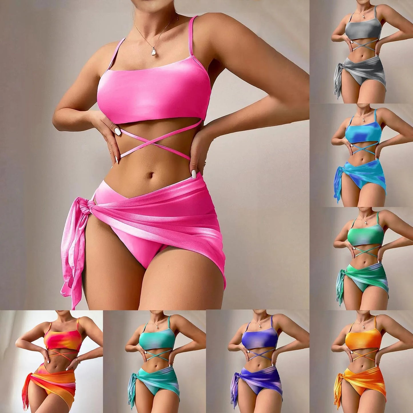 Tie Dyed Split Bikini Collection