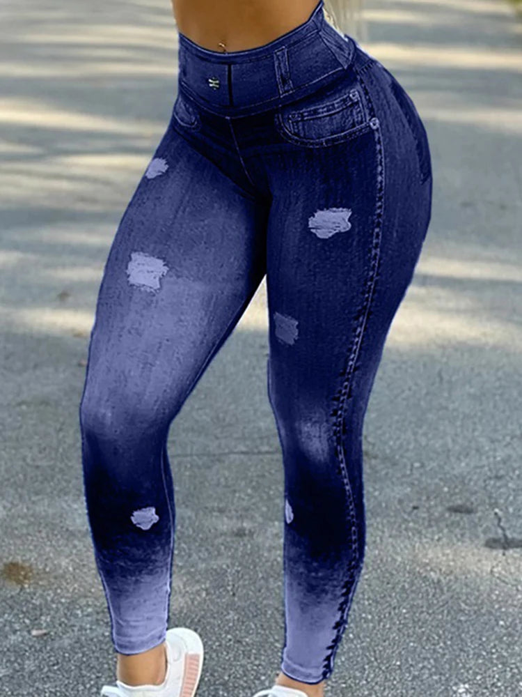Women's Denim Style Leggings Collection