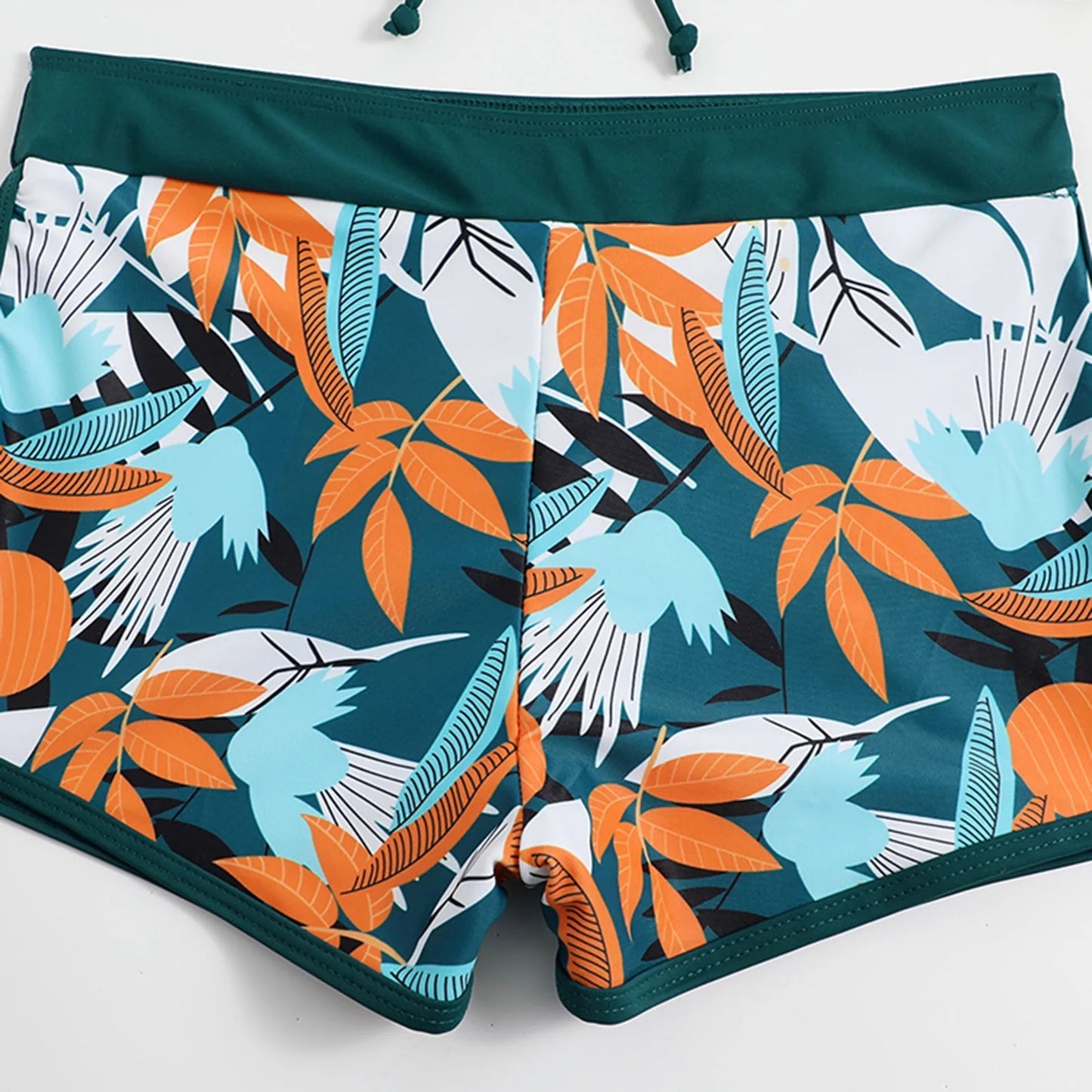 Retro Leaf Print Bikini Collection