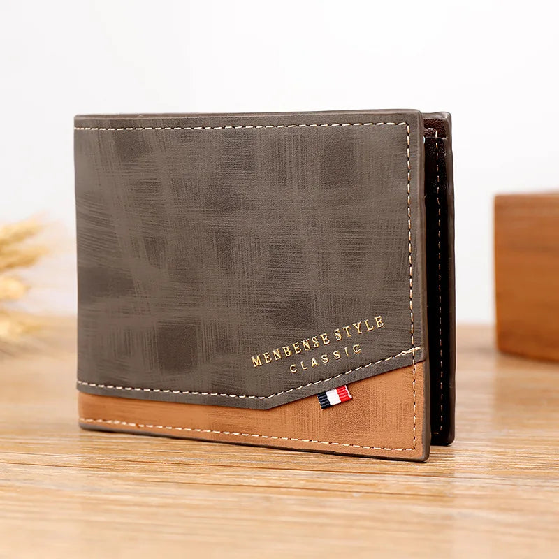 Men's Short Frosted Large Capacity Leather Wallet Collection
