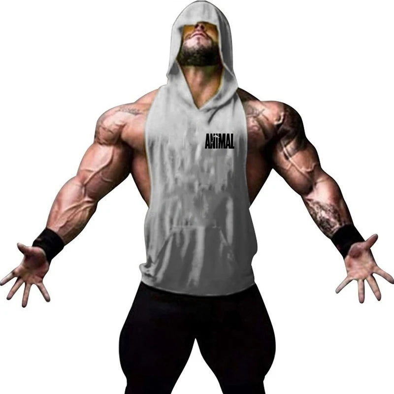 Men's ANIMAL Fitness & Bodybuilding Hood Tank Collection