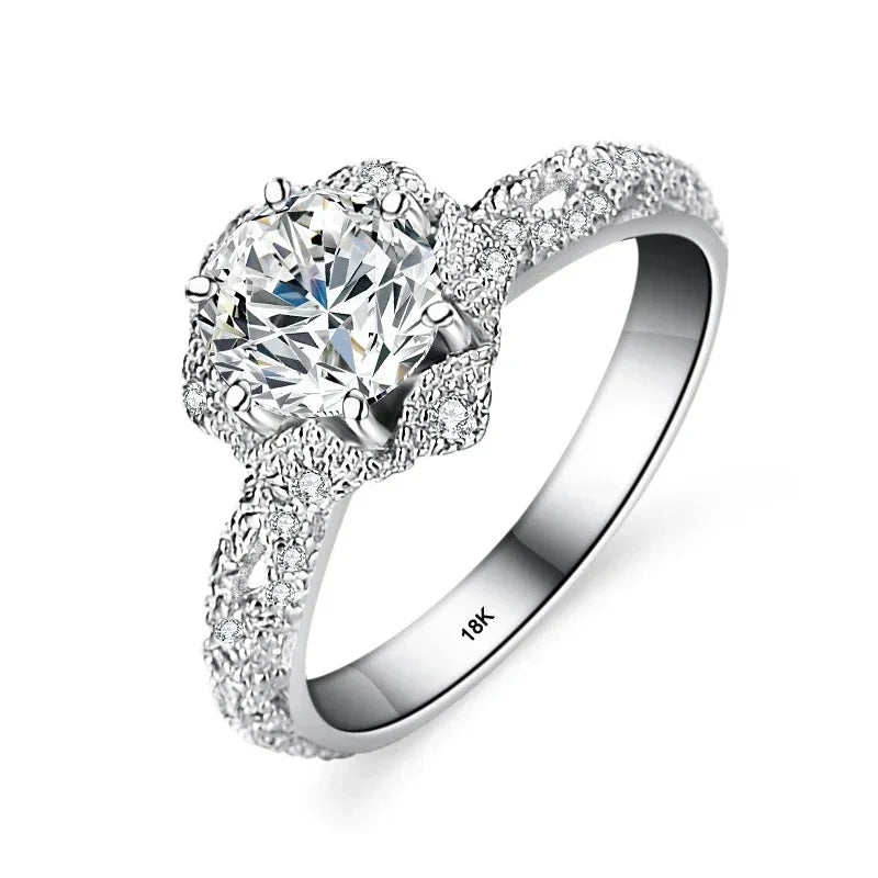 Women's Luxury 18K White Gold Eternal Ring Collection