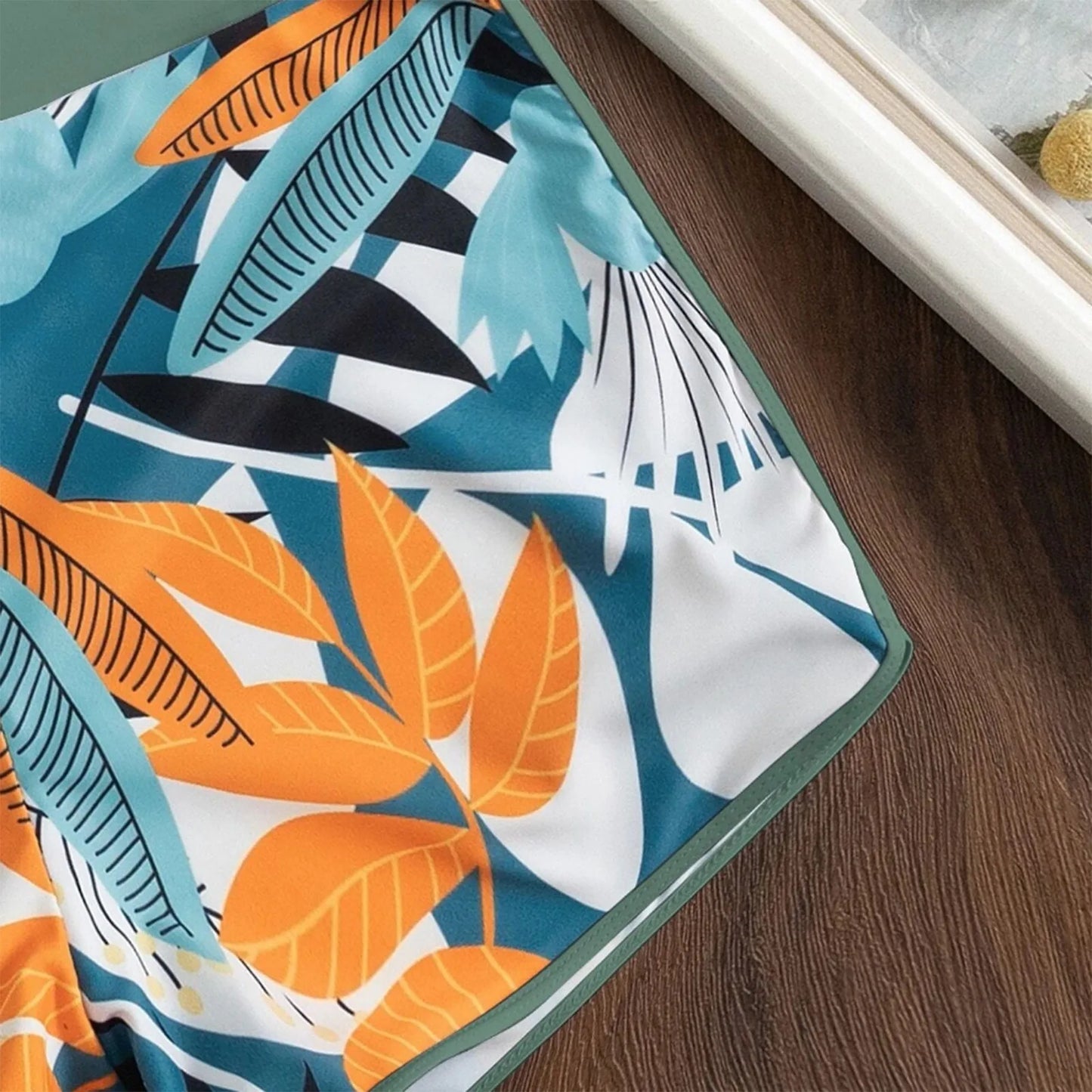 Retro Leaf Print Bikini Collection