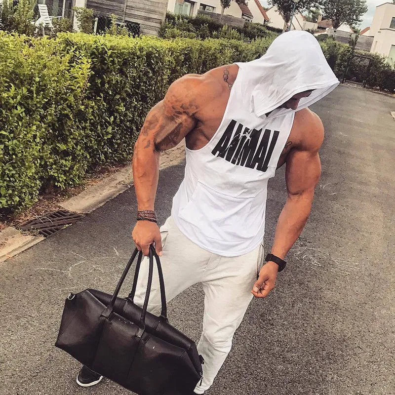 Men's ANIMAL Fitness & Bodybuilding Hood Tank Collection
