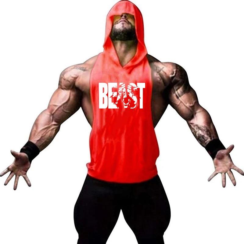 Men's ANIMAL Fitness & Bodybuilding Hood Tank Collection