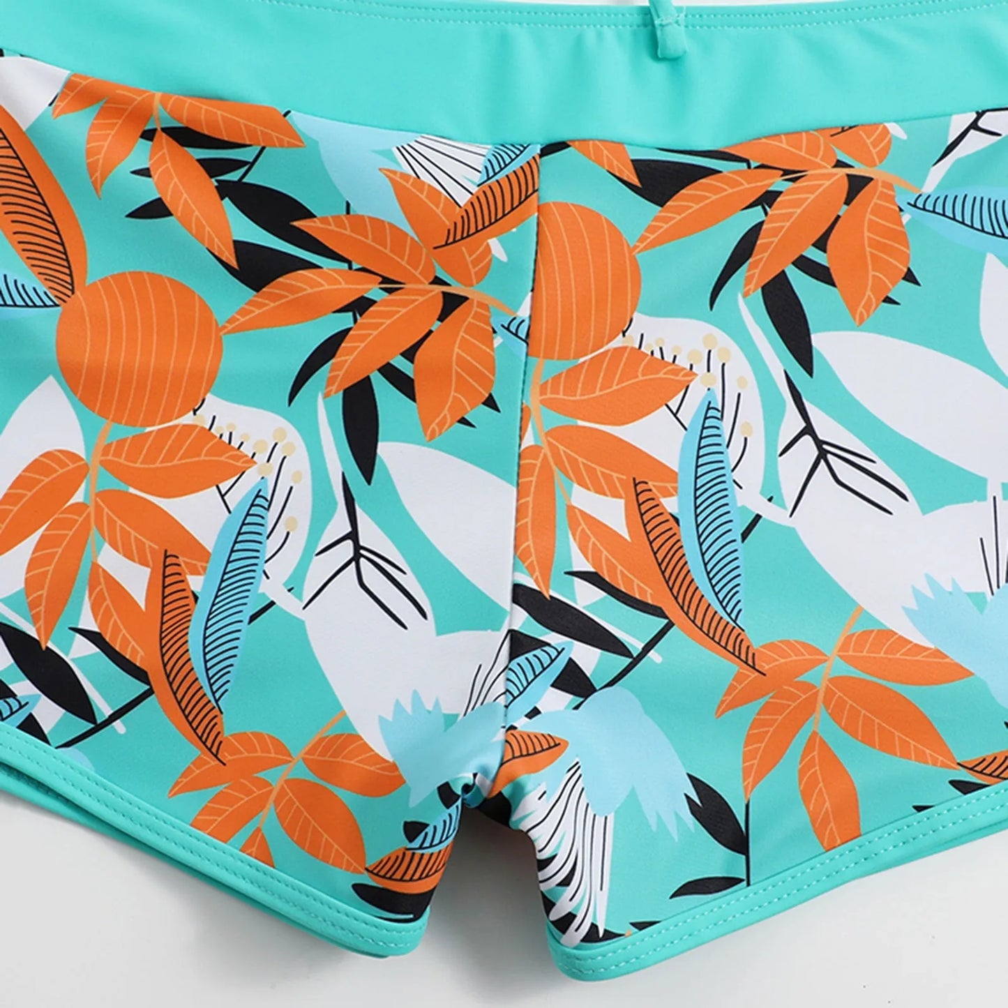Retro Leaf Print Bikini Collection
