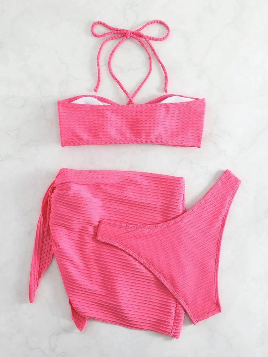 Three Piece String Bikini Skirt Swimsuit Collection