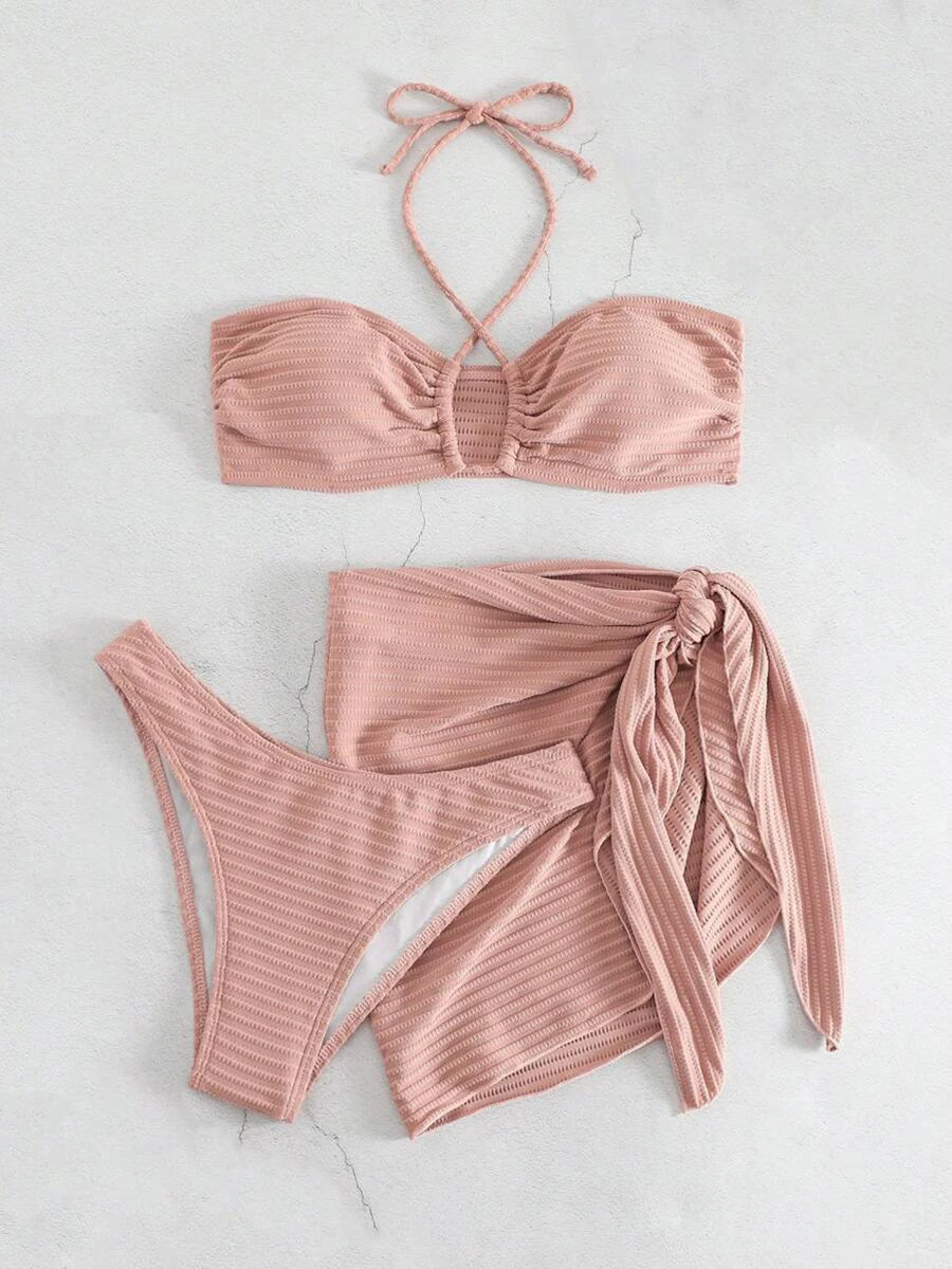 Three Piece String Bikini Skirt Swimsuit Collection