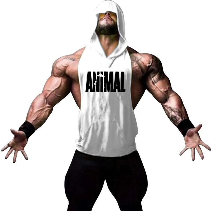 Men's ANIMAL Fitness & Bodybuilding Hood Tank Collection