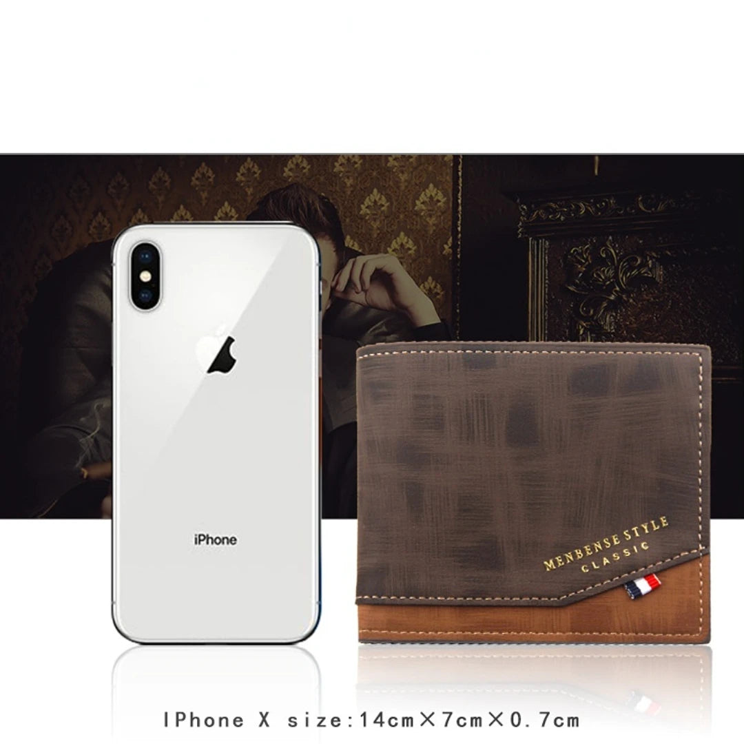 Men's Short Frosted Large Capacity Leather Wallet Collection