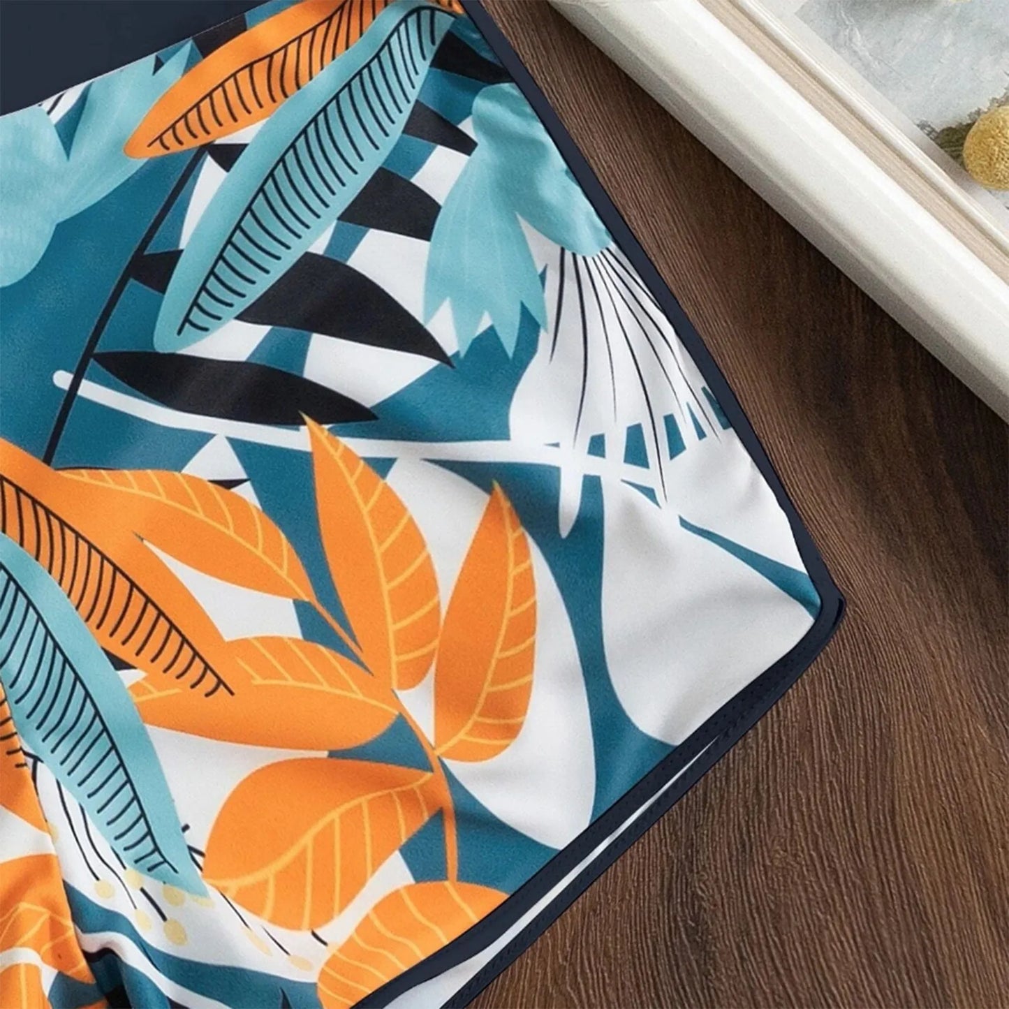 Retro Leaf Print Bikini Collection