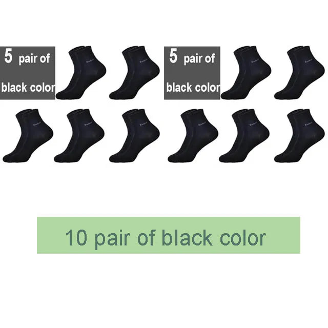 10 Pairs Men’s Luxury Bamboo Crew Socks Collection