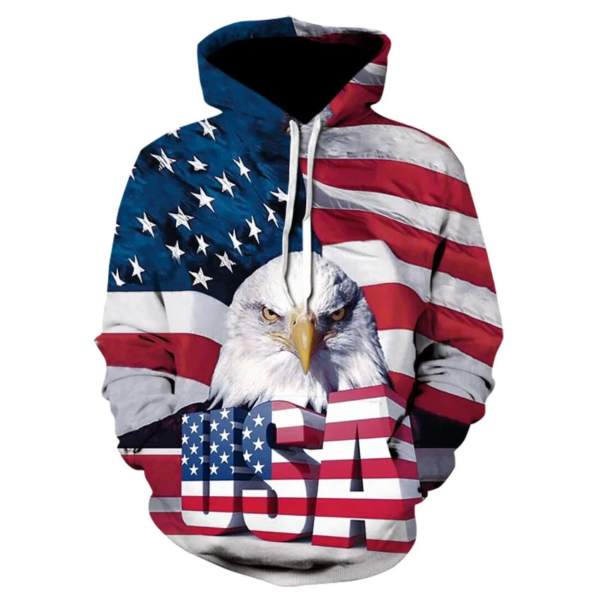 3D USA Patriotic Hoodie Collection