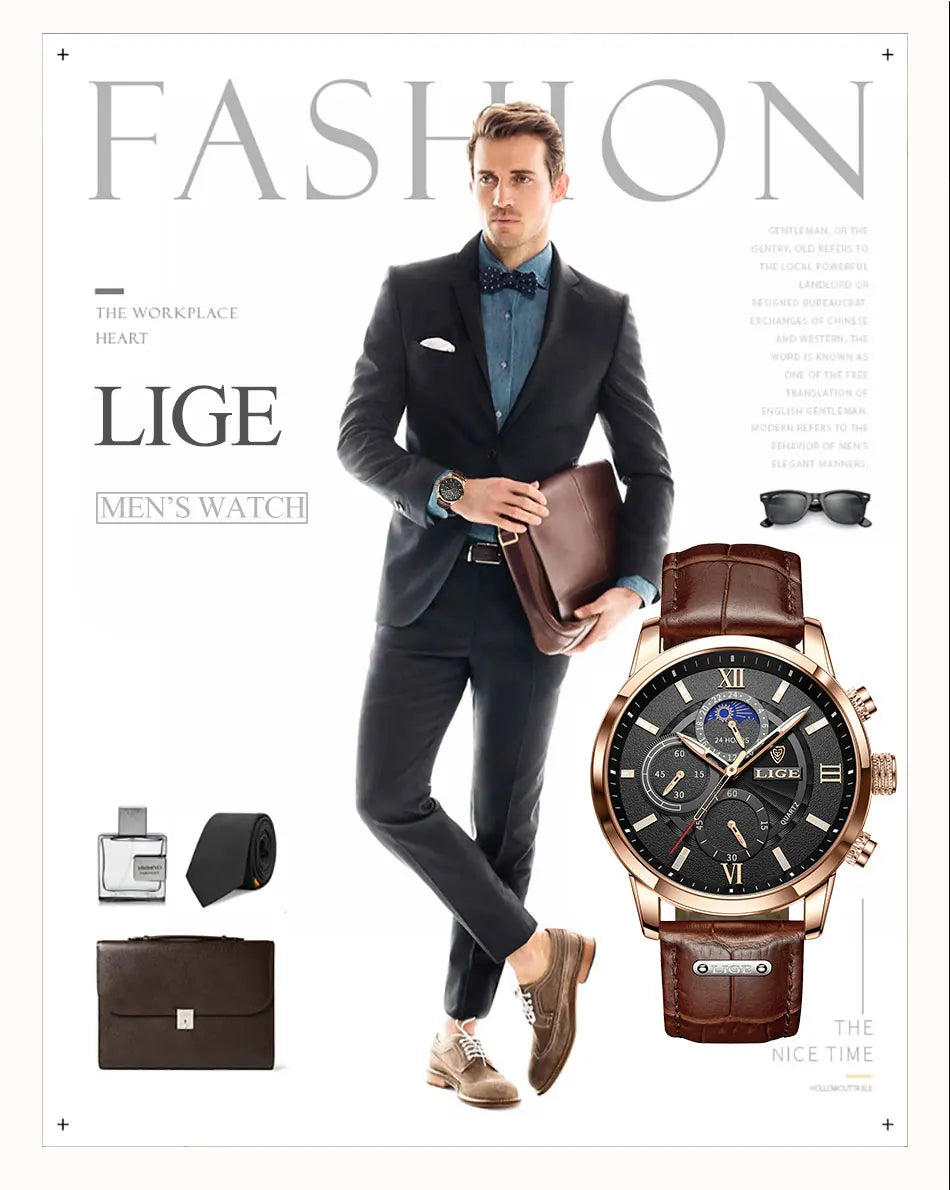 Men's Lige Luxurious Wristwatch Collection