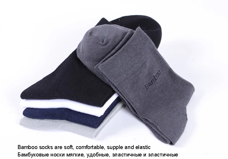 10 Pairs Men’s Luxury Bamboo Crew Socks Collection